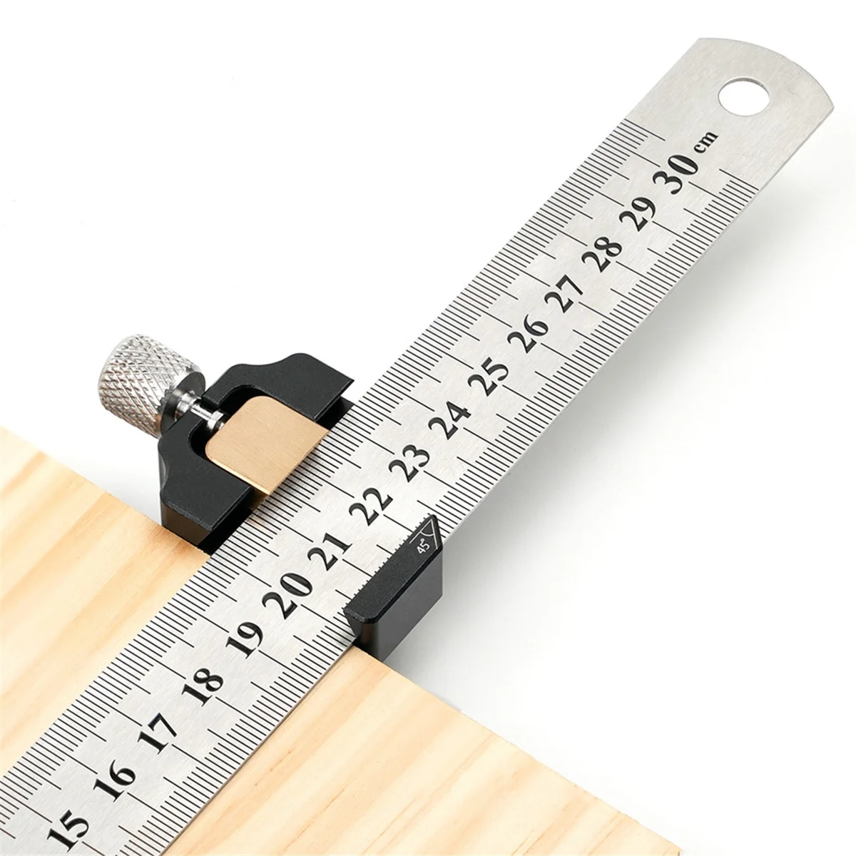Steel Ruler Positioning Block Gauge 45degree Angle Line Mark Super Deal iber Tools