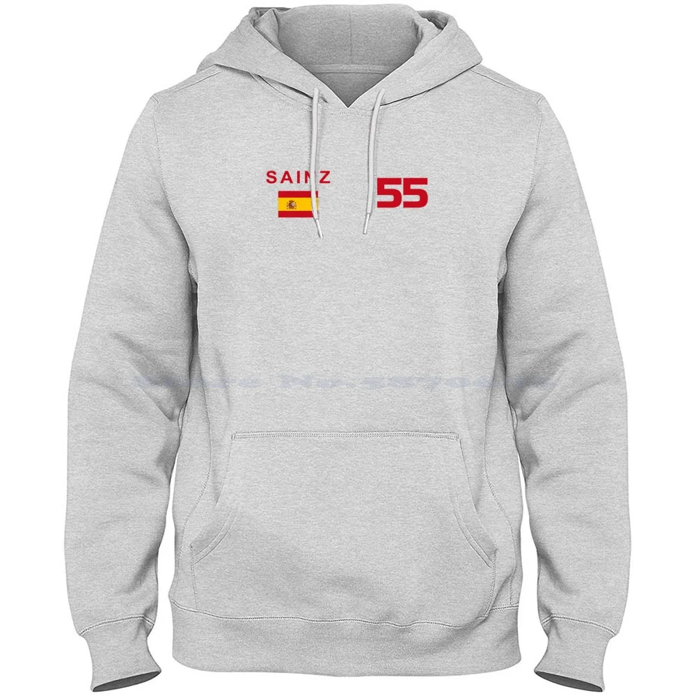 Sainz 55 2022 100% Cotton Hoodie Team Driver Spain Grand Prix Sainz Carlos Sainz Jr 2022 Racing Motorsport Carlos Sainz 55