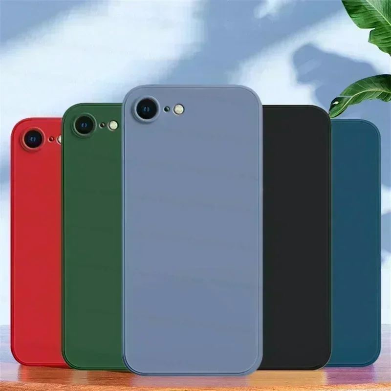 Coque souple antichoc en TPU pour iPhone SE 2022/2020/6/7/8 - Coque arrière en silicone liquide durable