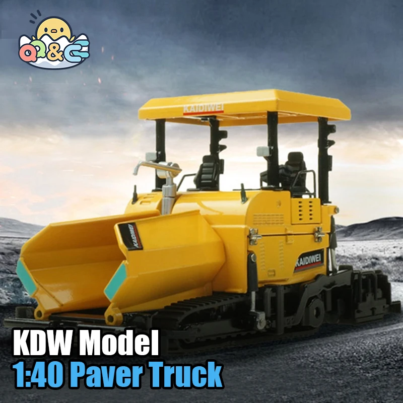 

Alloy Diecast Paver Model Machine Paving Asphalt Highway Construction Truck 1:40 Engineering Vehicle Model Kid Back Hoe Loader