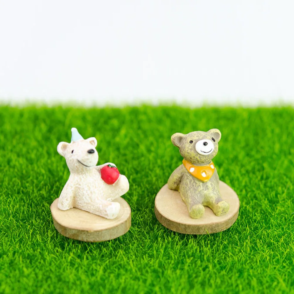 

6 шт., искусственная трава, имитация газона, мха, прочное микропейзажное украшение для садового горшка 15x15 см, зеленый