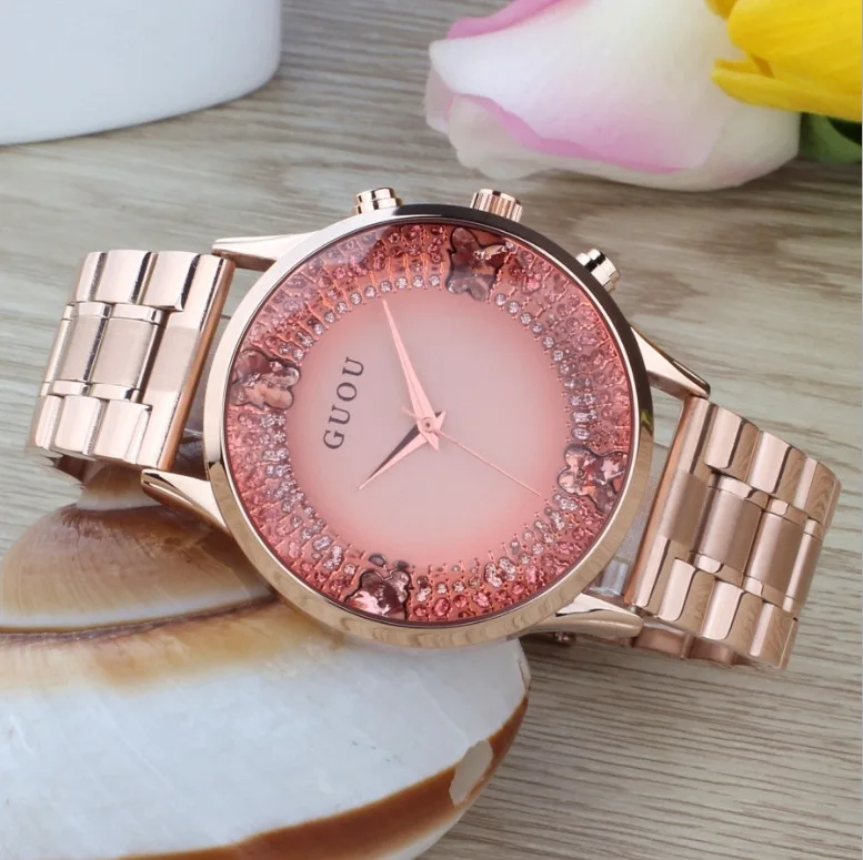 New Women'S Leather Strap Fashion Quartz Watch, Large Dial Stainless Steel Watch For Female Students. A Perfect Gift For Women.