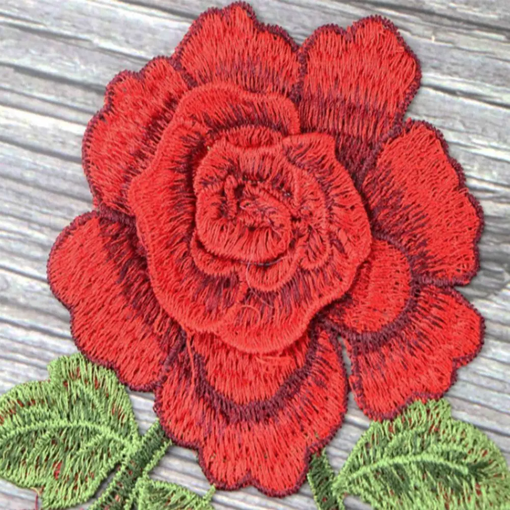 Clothes Badges Embroidered Patches Floral Clothes Sticker Iron On Patch Embroidery Patches Long String Flowers