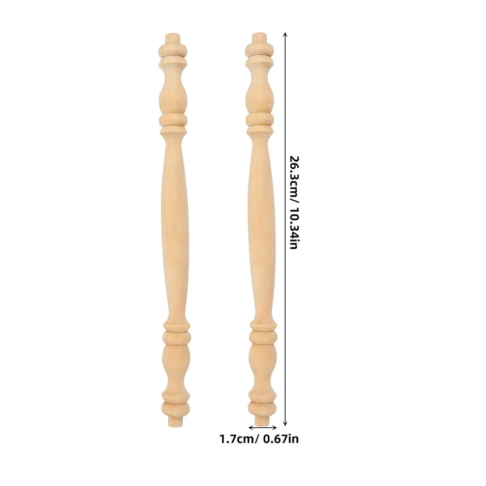 4Pcs Wooden Spindles Roman Column Baluster Decorative Furniture Parts Home Repair Decoration Stair Staircase Railing Banister