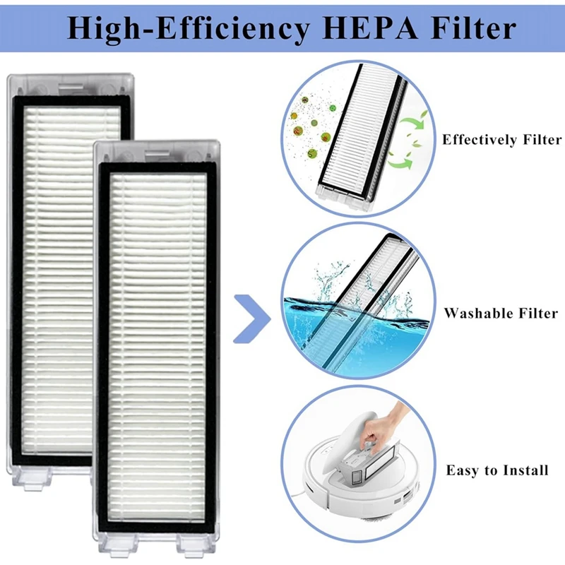 Cepillo lateral principal para aspiradora Roborock Q Revo Robtic, filtros Hepa, almohadillas para mopa, bolsas de polvo, accesorios de repuesto