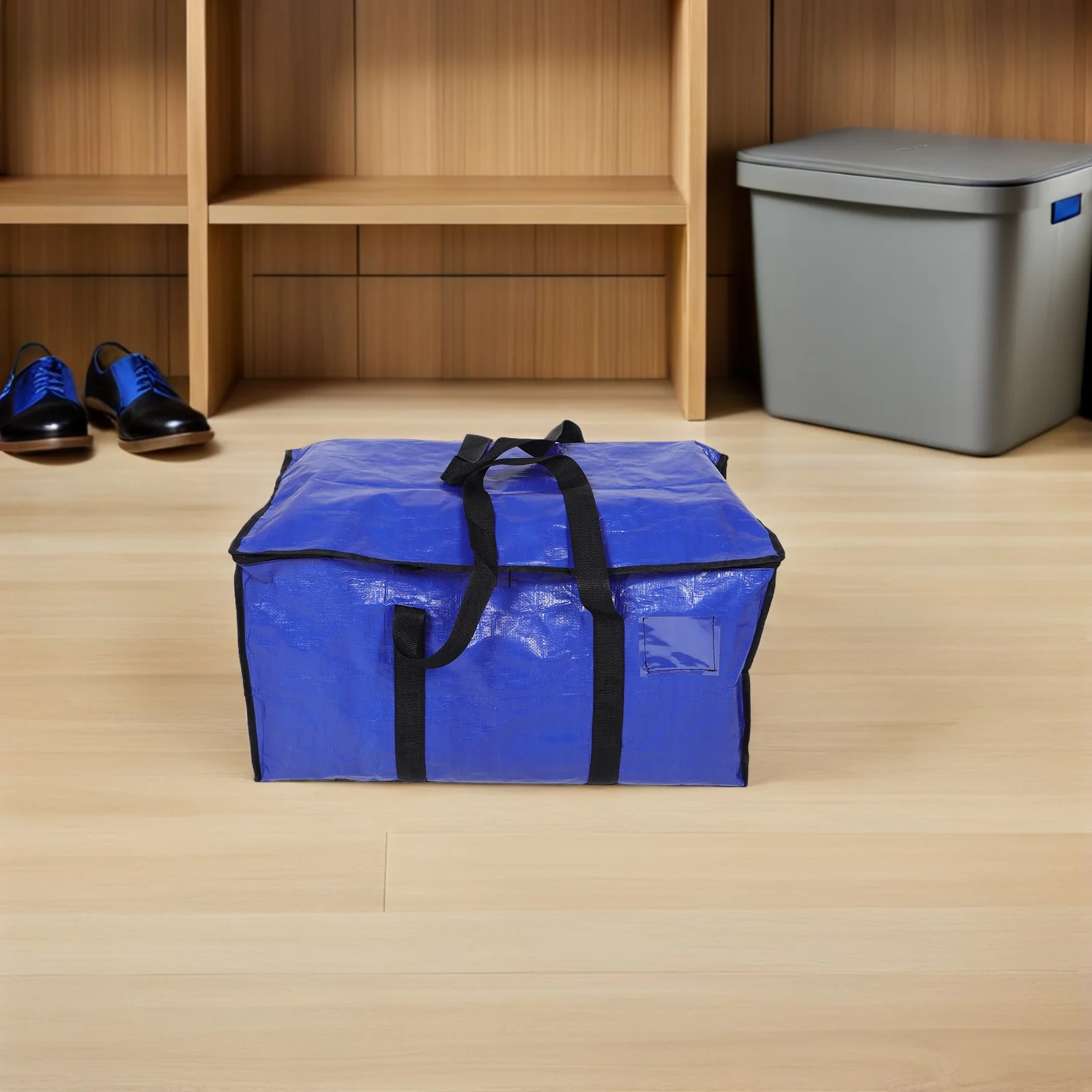 

Extra Large Capacity Waterproof Blanket Storage Bag Heavy Duty 88L Mesh Handles For Clothes Bedding Travel Moving Pvc