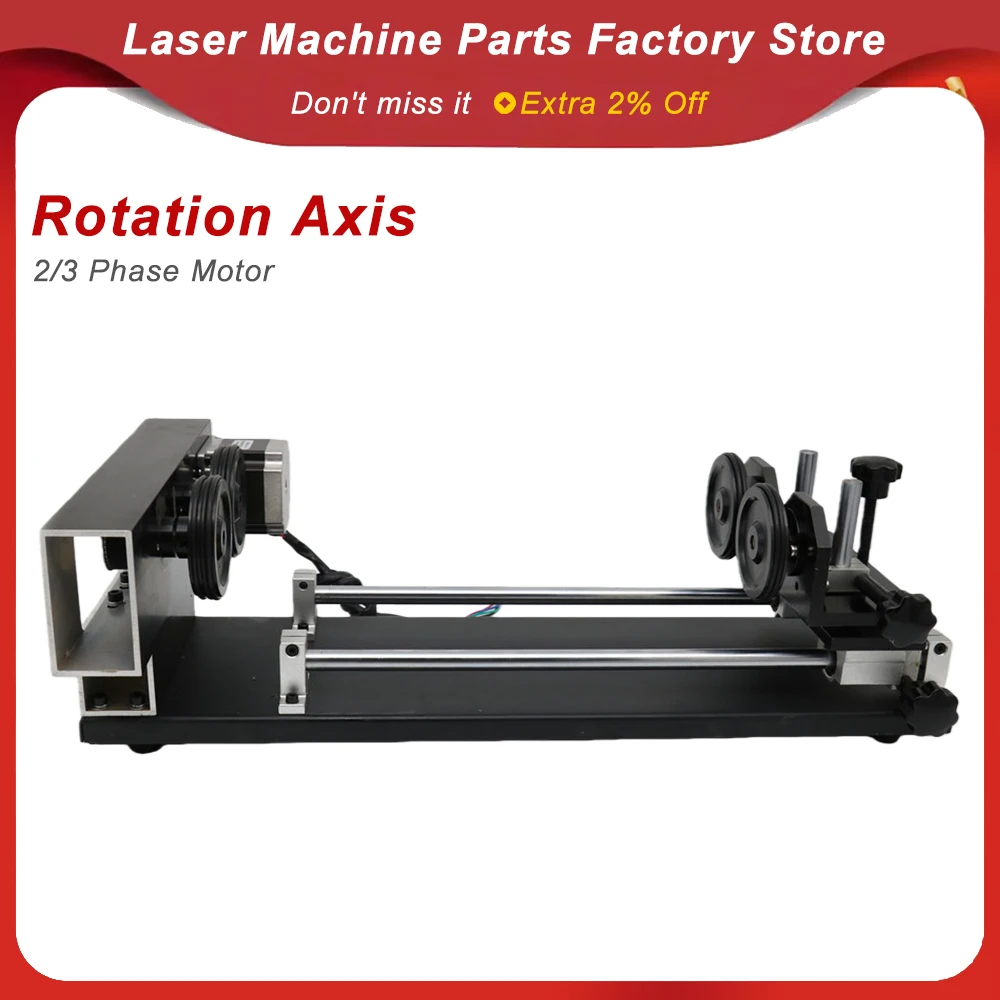 Laser rotary engraving accessories Stepper motors with rollers for Co2 Laser Engraving and Cutting Machine Model A