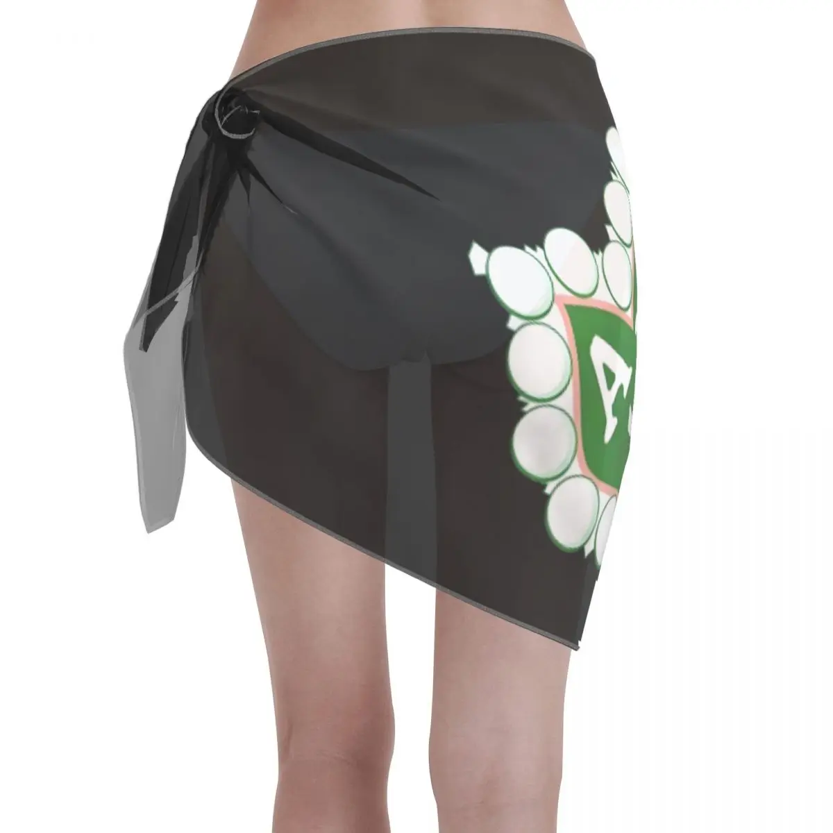 Sarongs courts AKA Sorority personnalisés, enveloppe de plage, impression 3D, vert et blanc, pour maillots de bain, robes portefeuille pour Bikini, Cover-up pour maillot de bain