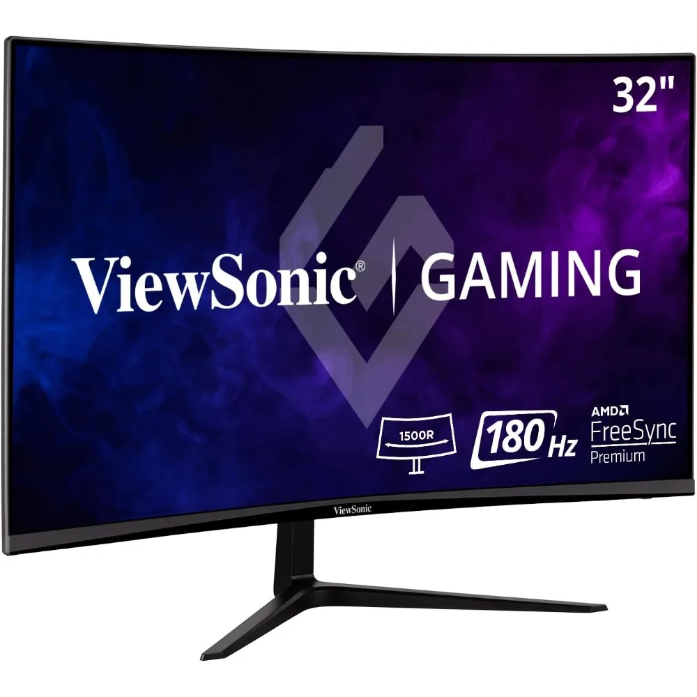 OMSettlement VX3218-PC-MHD 32 pouces incurvé 1080p 1ms 165Hz moniteur de jeu avec FreeDiviPremium, Eye Care, HDMI et port d'affichage