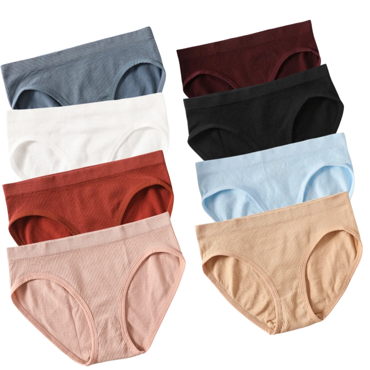 Calcinhas elásticas sem costura low rise para mulheres, cuecas confortáveis, cuecas monocromáticas, cuecas conforto, lingerie