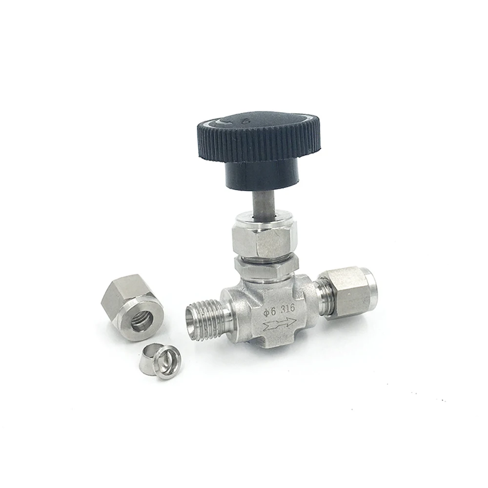 Compression Needle Valve Crane Forged 3000 PSI Fit 3/6/8/12mm 1/8\