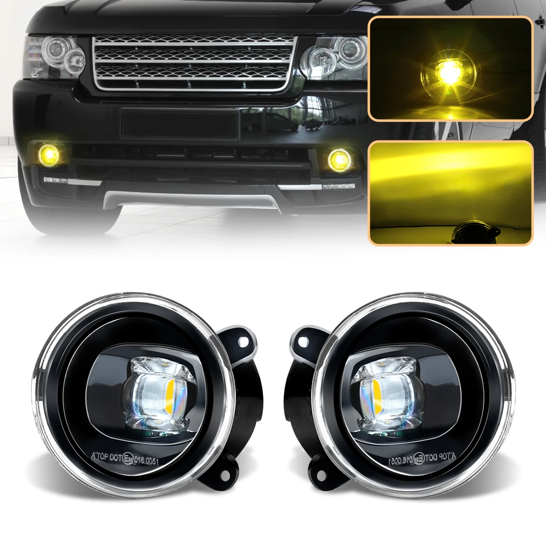 

Светодиодные противотуманные фары DRL для Land Rover Discovery 2 2003-2004, передний бампер, дневные ходовые огни, противотуманные фонари, автомобильные аксессуары, 12В