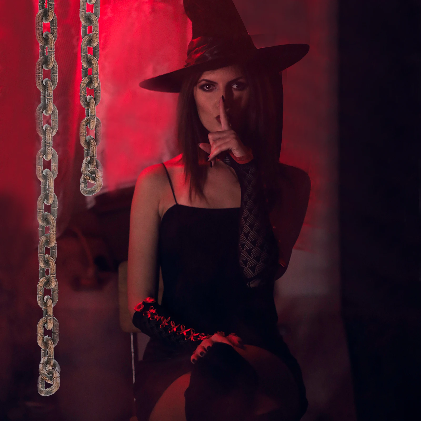 Accessoire de chaîne de fête d'halloween, matériau fiable, facile à utiliser, décor d'ambiance Festive pour la famille et les amis, événement de rassemblement