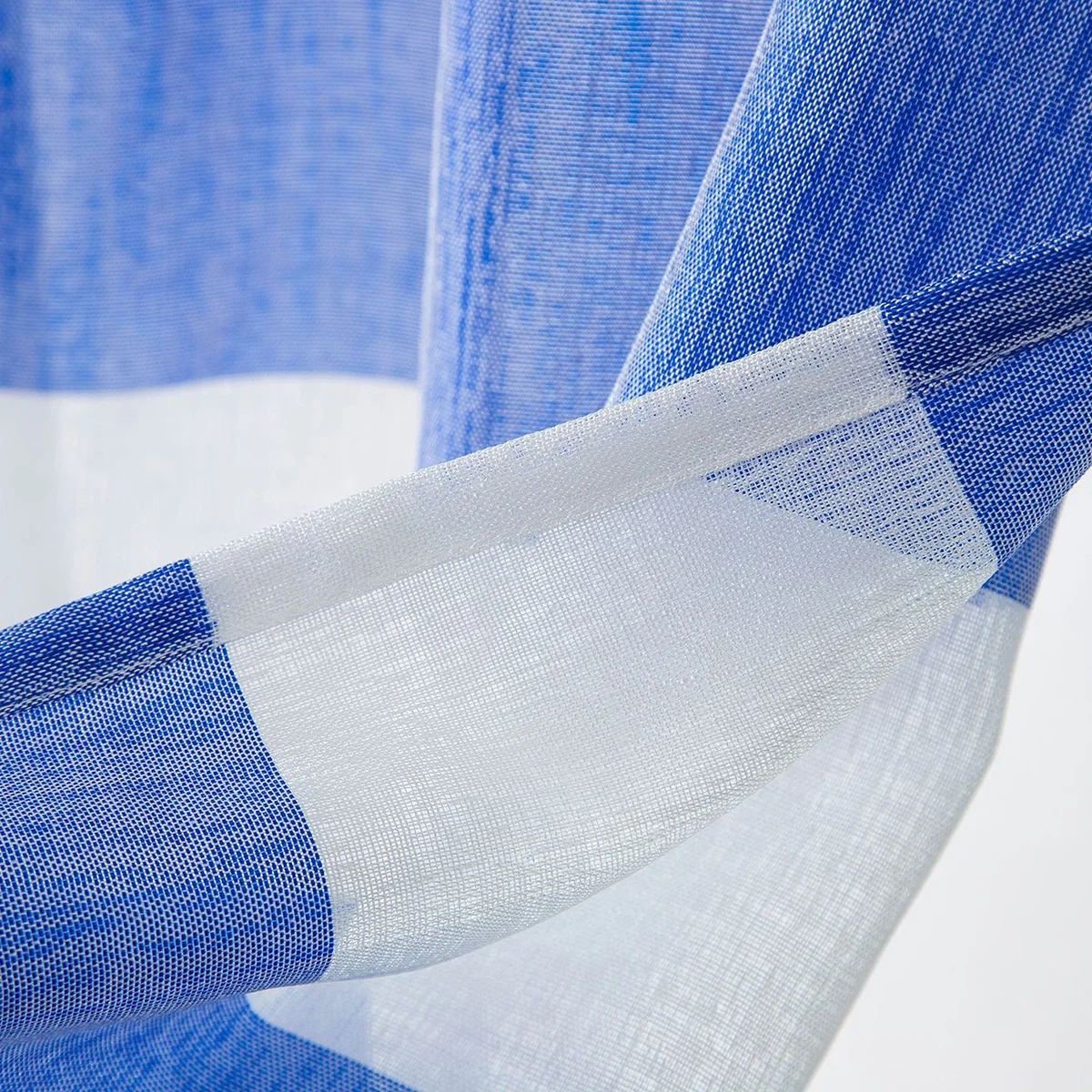 

Blue White Stripes Curtain 137X76Cm Polyester Door Window Drape For Bedroom Living Room Cafe Shop Blackout Shading Panel