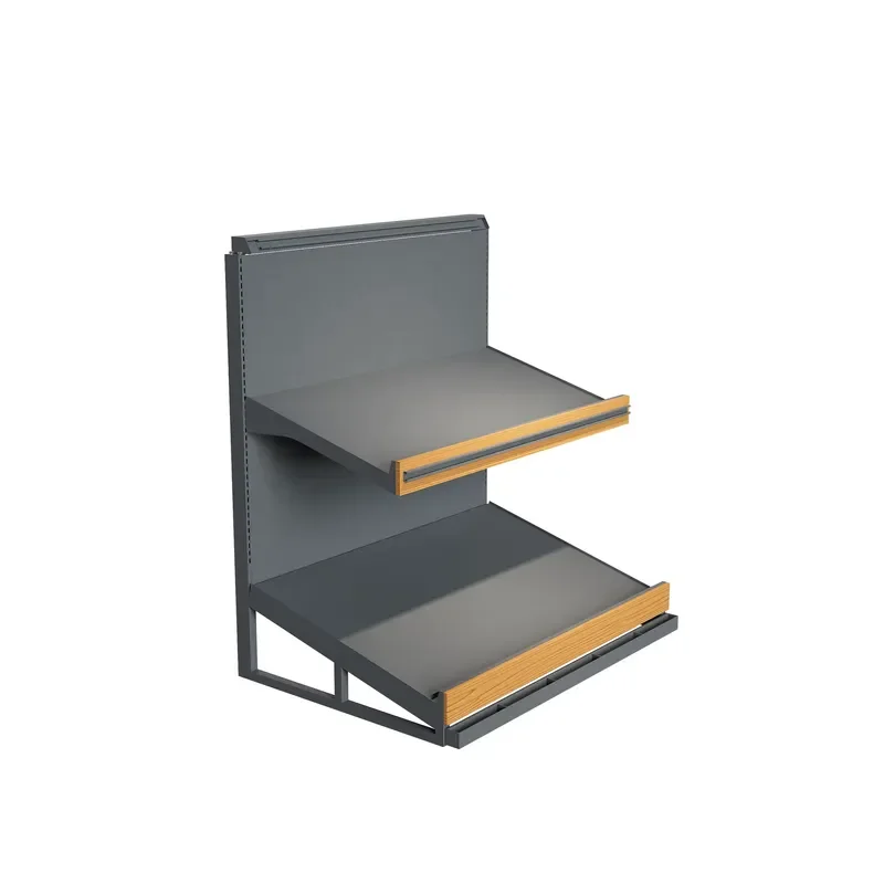 Compact Two Layer Vegetable Rack High Load Bearing Capacity for Convenience Store Produce Display