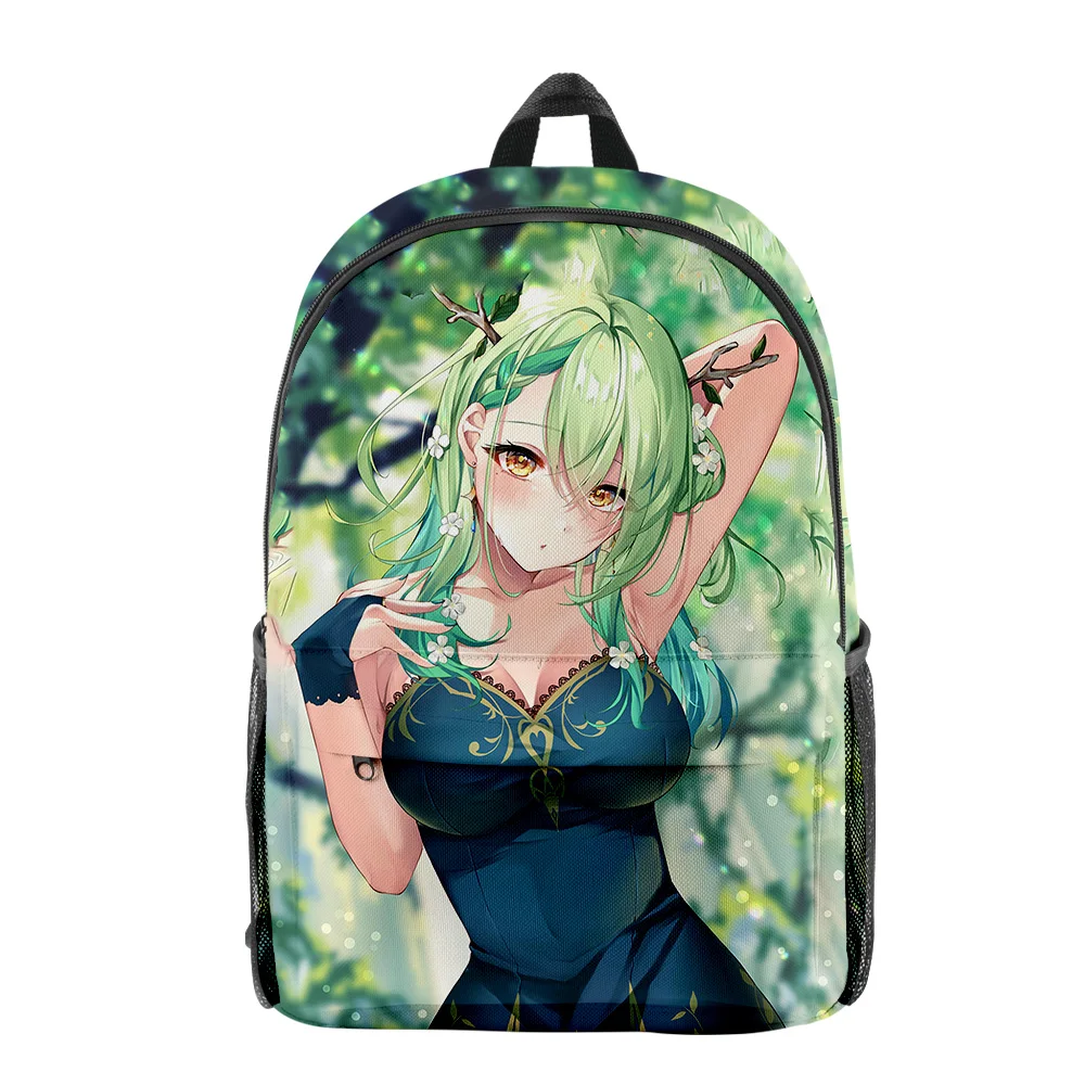 Classic Hololive VTuber Ceres Fauna pupil Bookbag Notebook Backpacks 3D Print Oxford Waterproof Boys/Girls Travel Backpacks