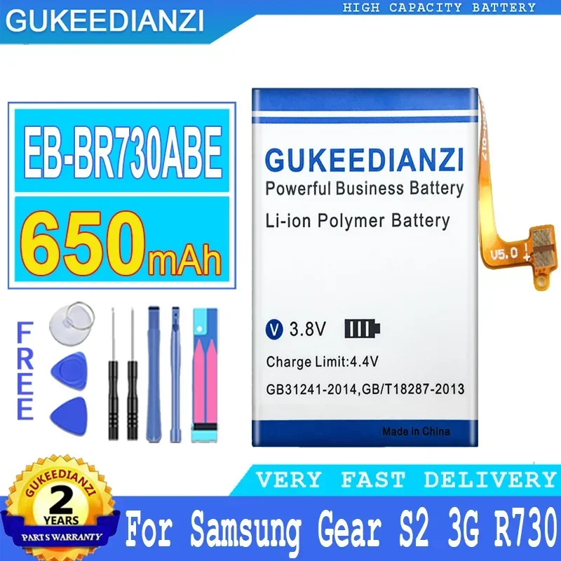 고용량 배터리 EB-BR730ABE, 삼성 기어 스포츠 SM-R600 S2 3G R730 SM-R730A R730V SM-R730S SM-R, 650mAh