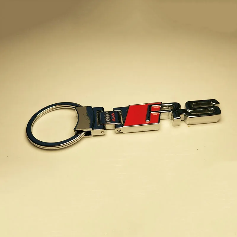 1Pcs Creative Metal Car Keychain Key Chain Rings For Audi Sline RS S4 S5 S6 A3 A4 B8 8P B9 8V B6 A5 B7 A1 A6 C6 Q3 Q5 C7 8I TT