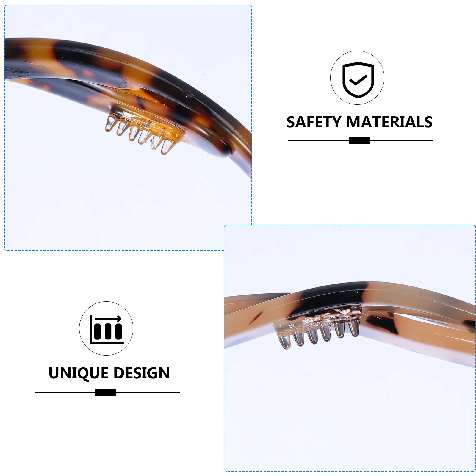 

2Pcs Hair Hoops for Women Premium Lightweight Acrylic Teeth Design Non-Slip Fashion Headband Great Photo Prop Tortoiseshell Hair