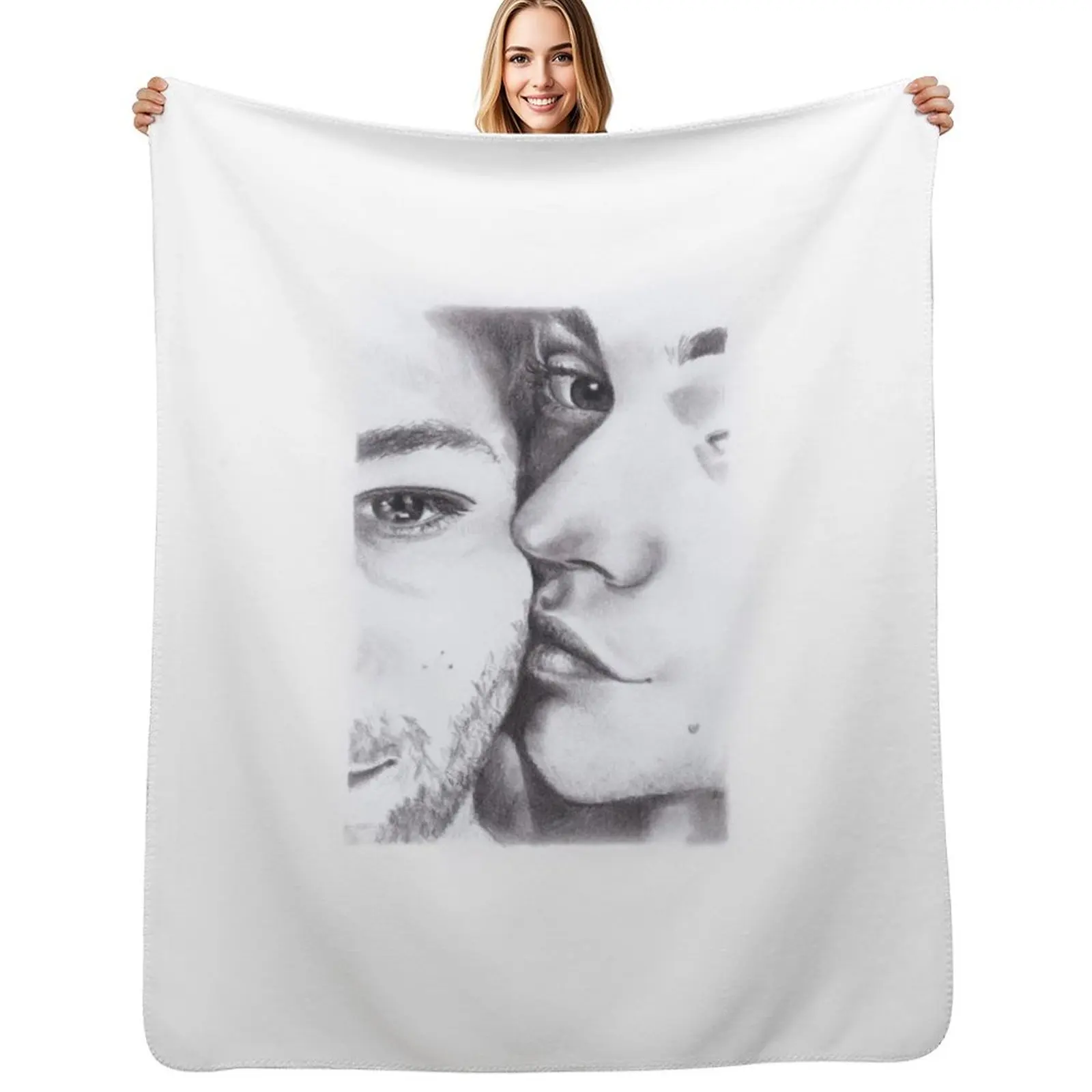 Larry Kiss Throw Blanket Kid'S For Sofa Thin Plush halloween Multi-Purpose Bed Fashionable Blankets