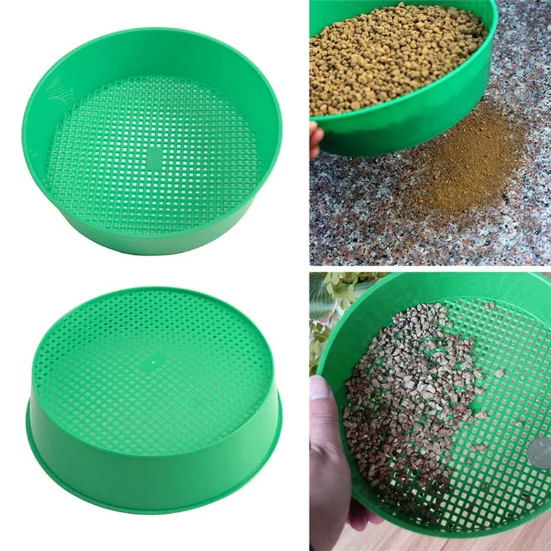 Hight Quality Sieve Earth Stone Fine Mesh Gardening Tool Home Planting Plastic Sieve Screen Garden Soil Filter Net Sifter