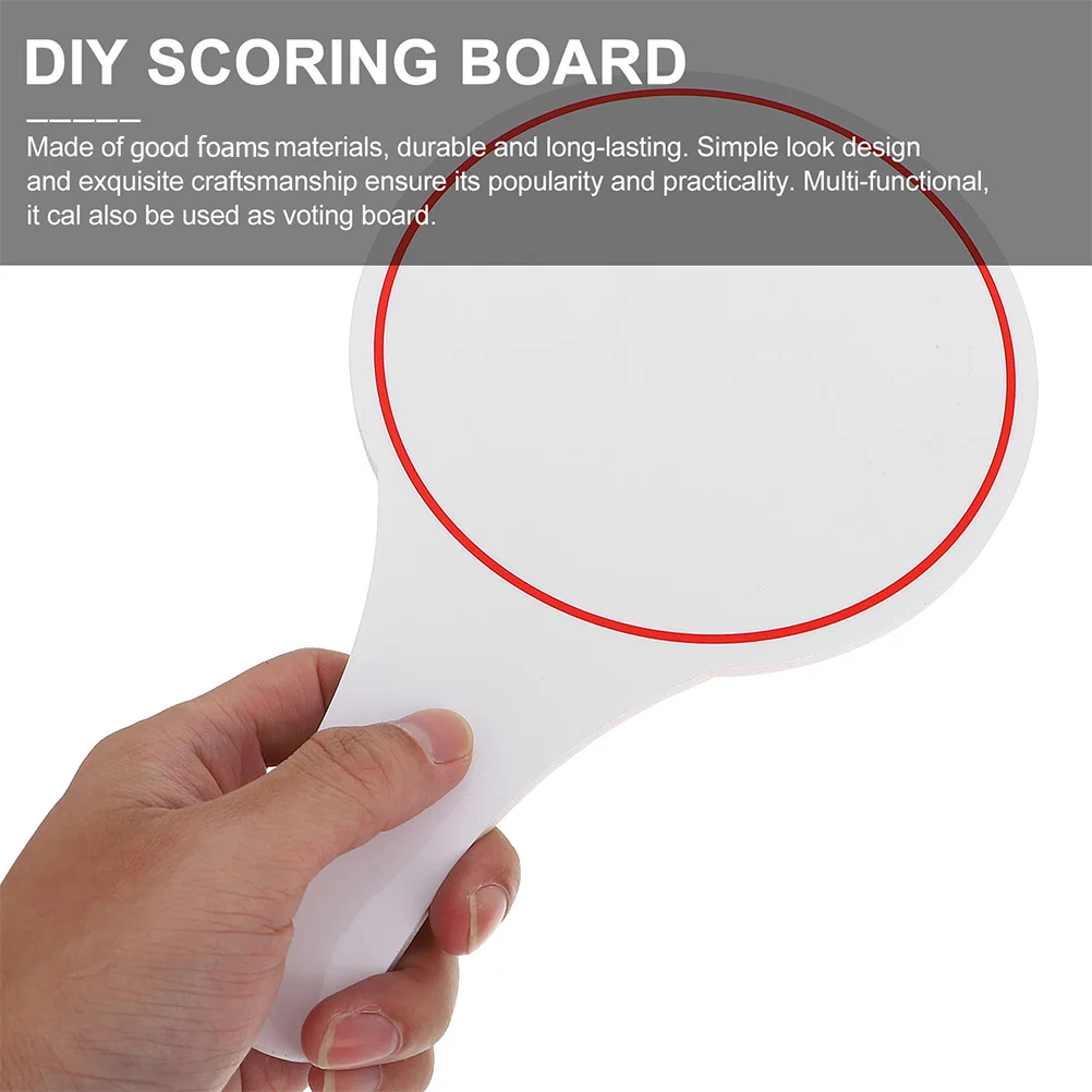 5 Pcs Score Board Voting Scoreboards Dry Erase Small Handheld White Mini Simple Foam Auctions Whiteboard Scoring Supplies