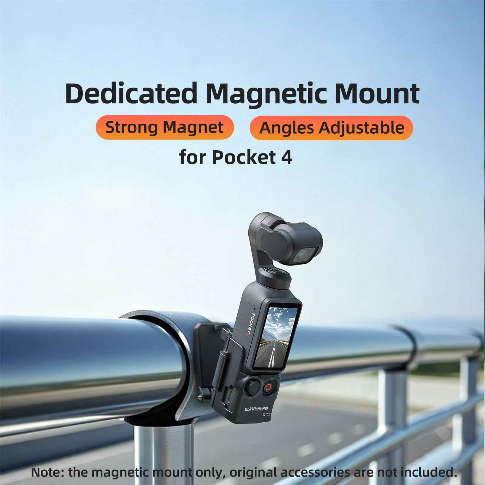 

Магнитная подставка-держатель для DJI Osmo Pocket 4/3, настольный адаптер-удлинитель с магнитным креплением, 180° ° Регулируемая вертикальная поверхность