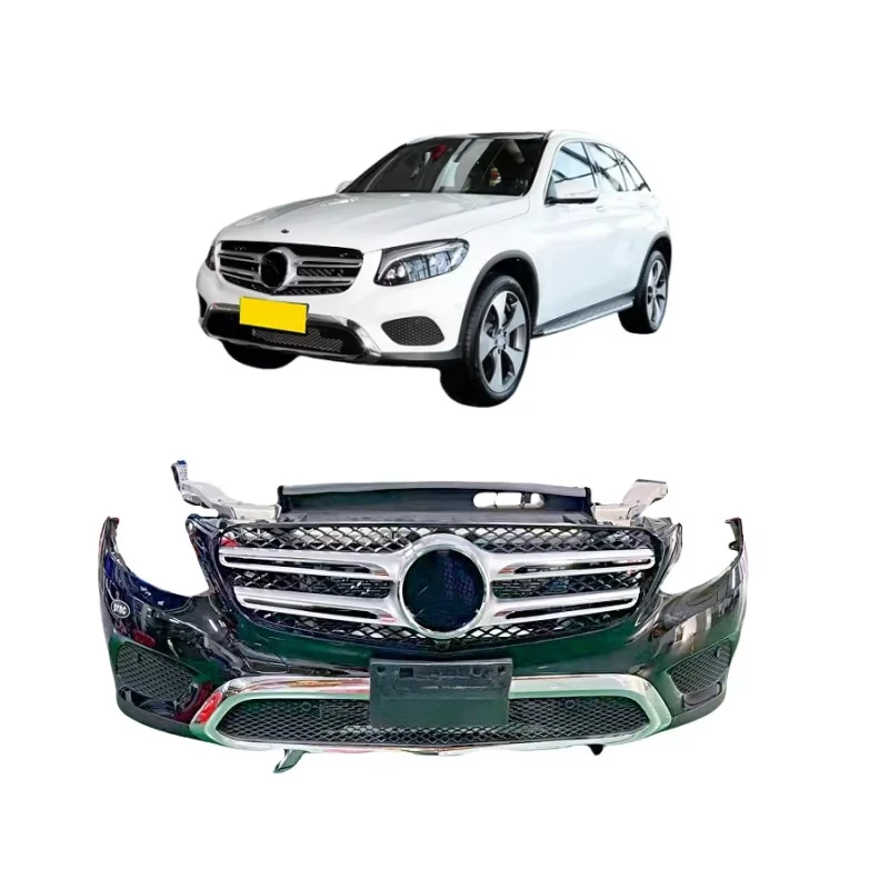 Original Grille and Front Bumper for Mercedes Benz GLC Series GLC300 2017-2019 Second-Hand Body Kit Car Parts