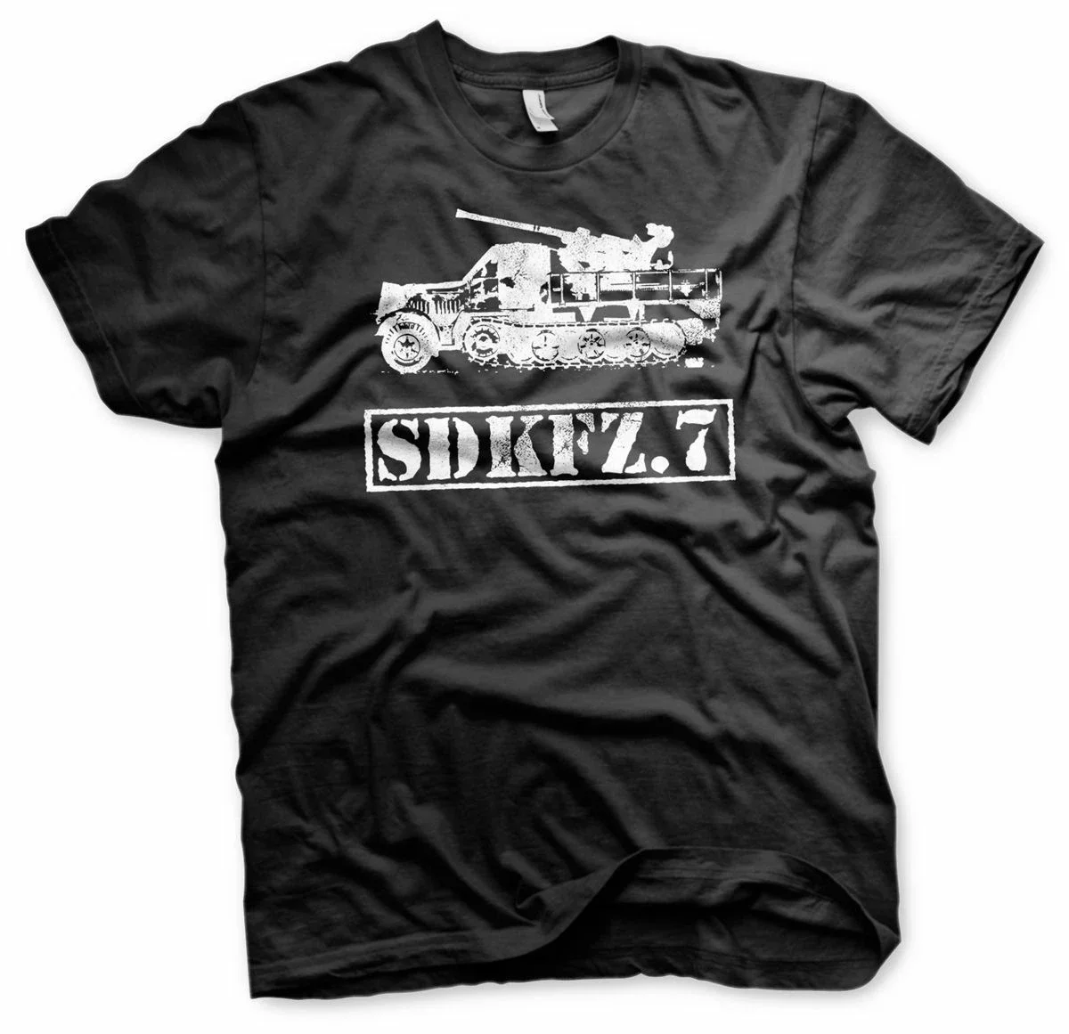 WWII German Sd.Kfz. 7 Self-propelled Anti-aircraft Guns T-Shirt New 100% Cotton Short Sleeve O-Neck T-shirt Casual Mens Top