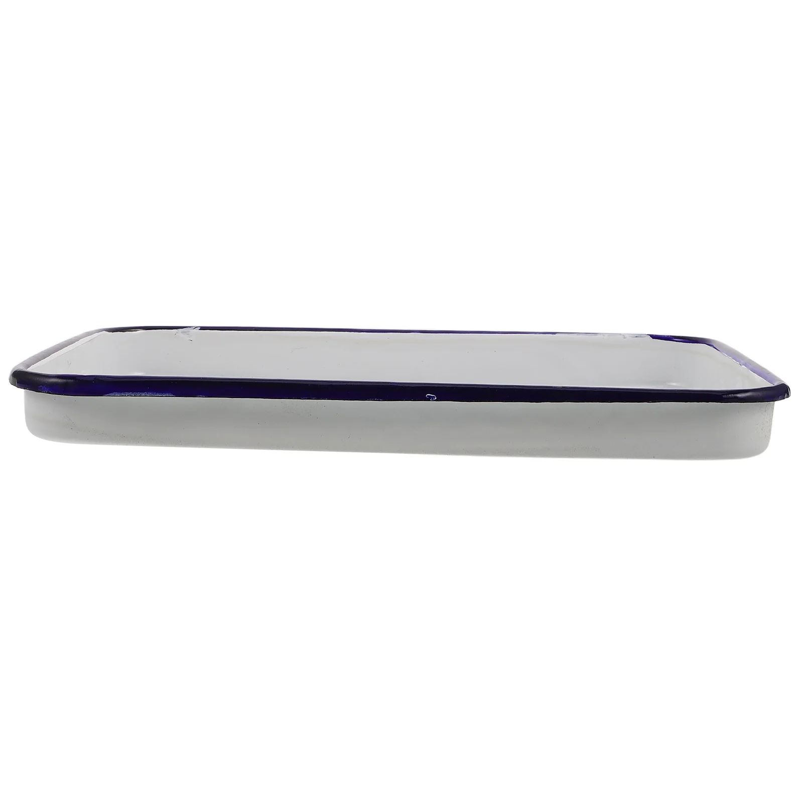 

Enamel Baking Pan Rectangular Vintage Tray For Oven Roasting Baking Cake Pancake Dish Serve Plate Enamelware Sheet Pan