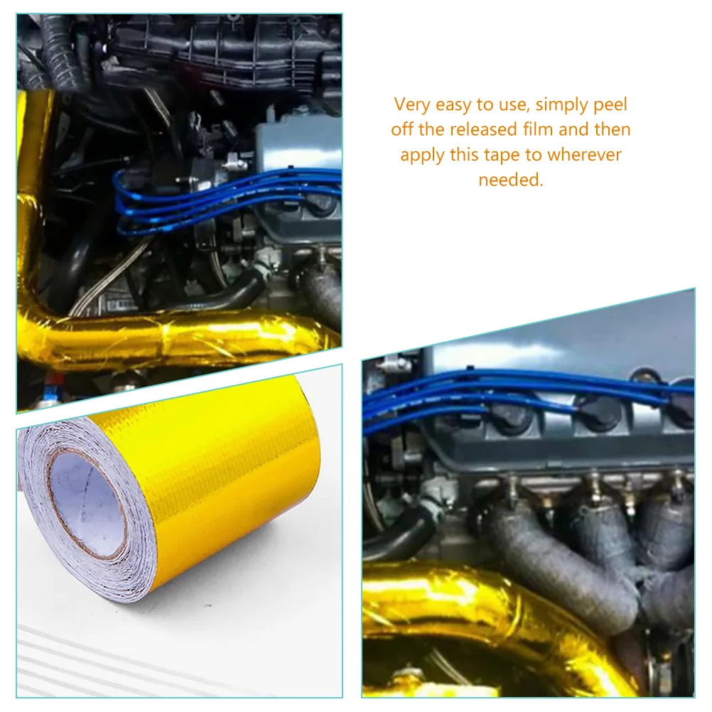 

10m Aluminum Foil Tape 5cm Wide Heat Resistant for Car Exhaust Repair Insulation Duct Seal Building Roof