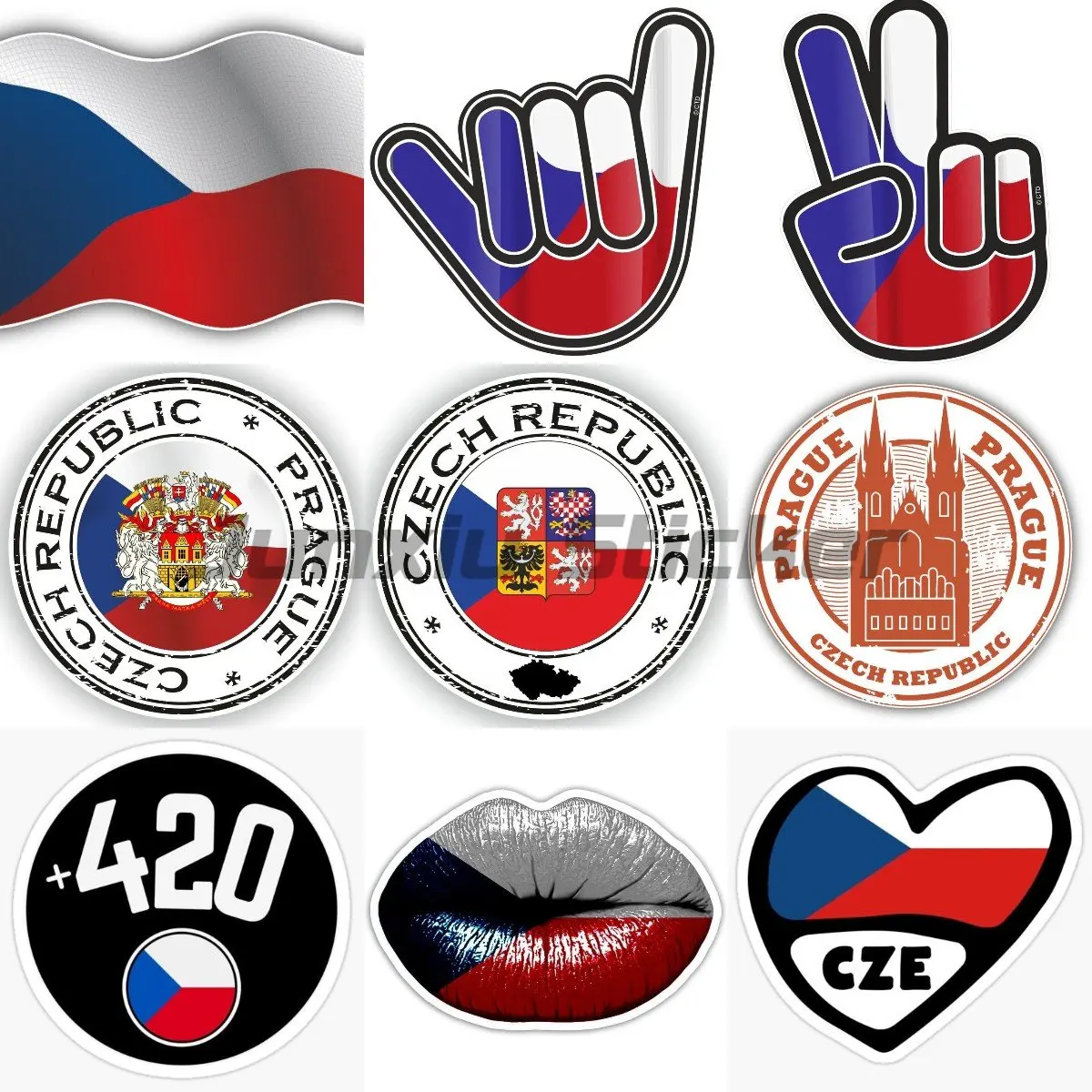 

Czech Republic National Flag Lion Decal Sticker Czechs Car Motorcycle Logo Decal Laptop Phone Tablet PVC Decor