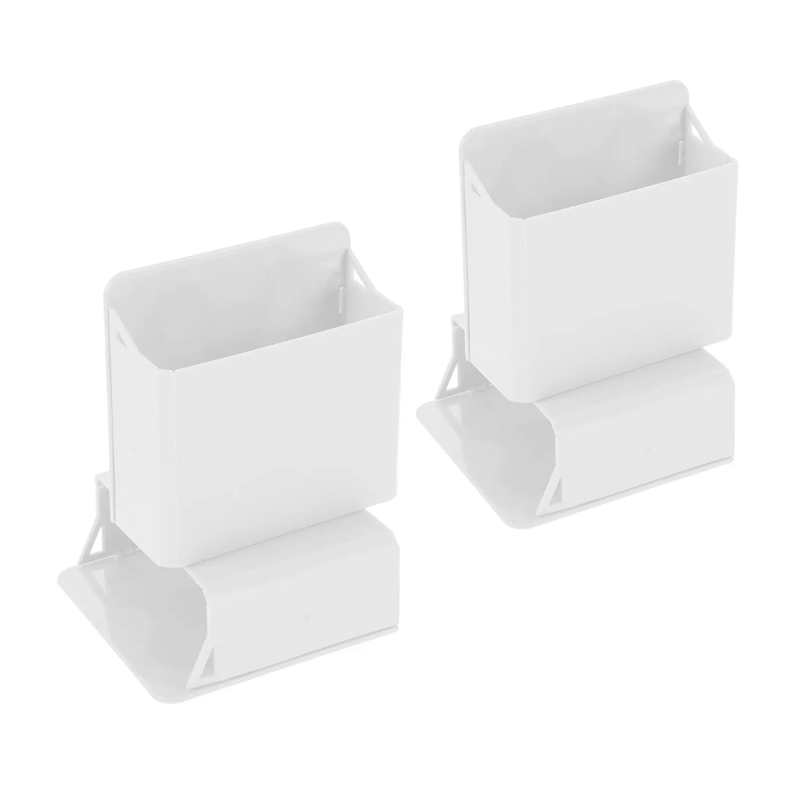 4Pcs Suction Cup Stationery Holder Wall Mounted Pen Organizer No Drill Marker Storage Box Office Classroom Use