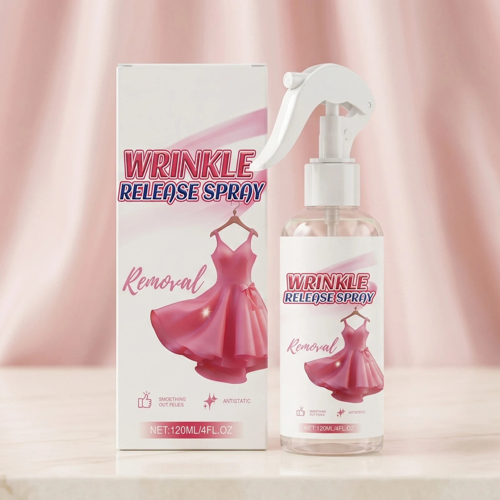 Wrinkle Release Spray Multi-functional Softening & Smoothing Fabric Care Sprays Quickly Smooth Crease Release Sprays for Clothes