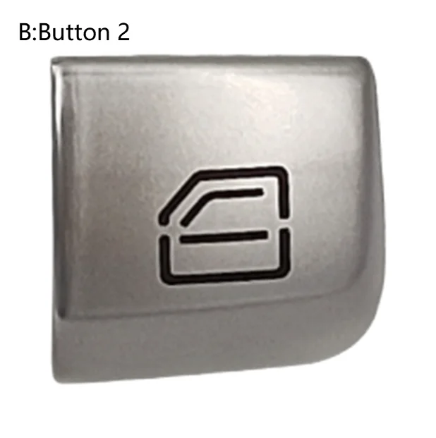 Door Panel Switch Power Window Button Easy Installation Original Dimensions Plastic Construction Silver Finish