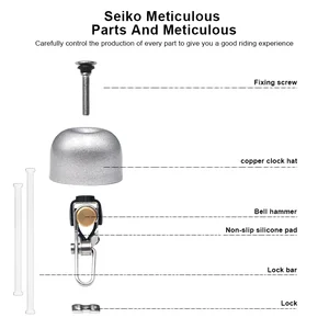 Klassische Glocke mit leichtem Schalllicht, MTB -Mountainbike, Ringhorn -Lenker, Radsportsicherungswarnalarm, Stahl und Kupfer 8 Hauptverkäufe altes Horn - №2