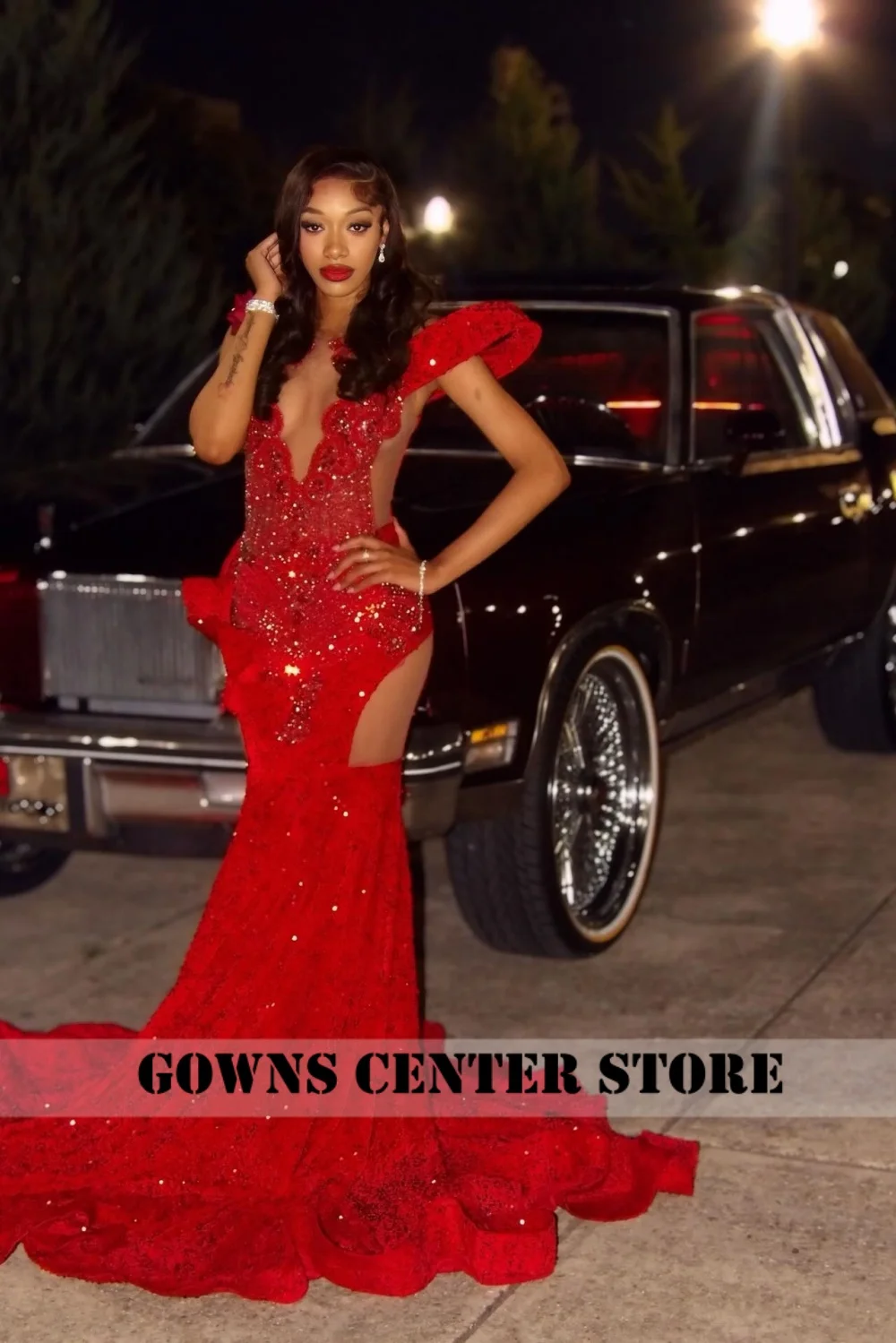 

Red Sequin Mermaid 2026 Prom Dress For Blackgirls African Formal Evening Party Gown Aso Ebi Dubai Robe De Soiree Customized