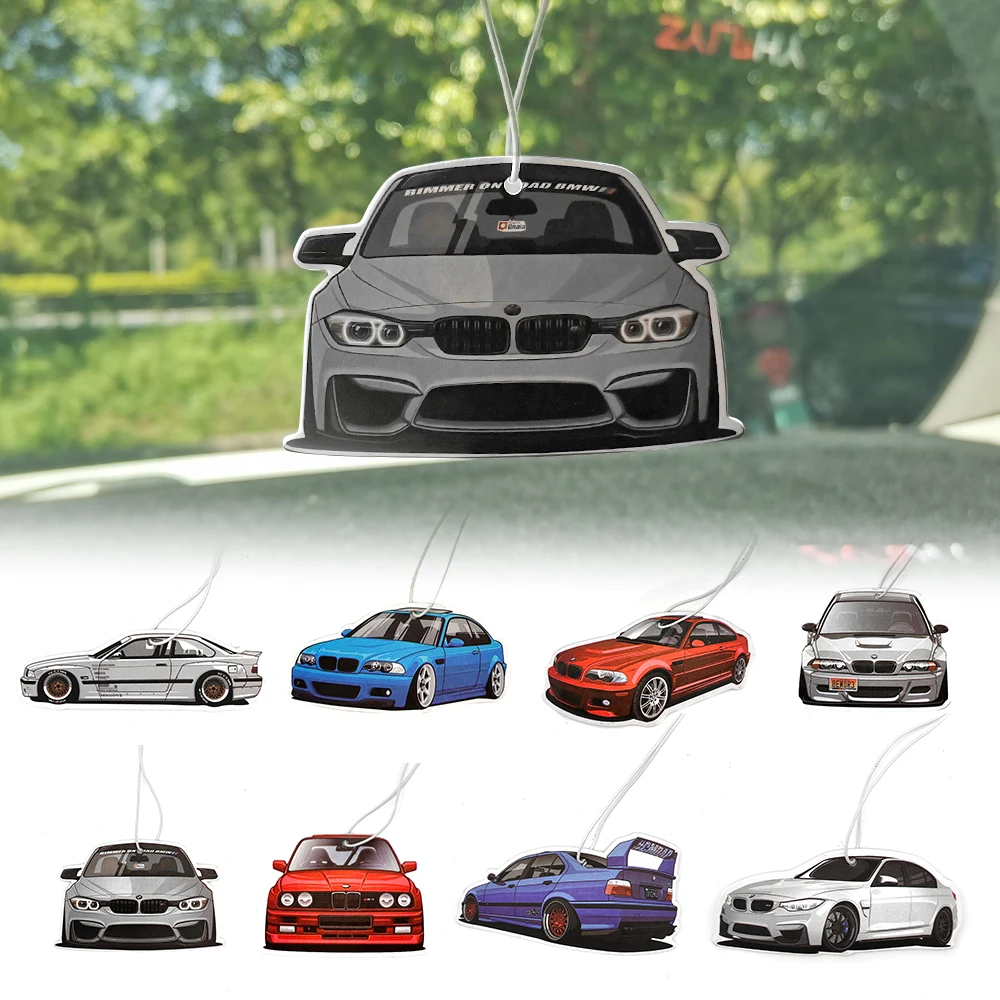 Hot Koop Auto Luchtverfrisser Opknoping Auto Achteruitkijkspiegel Parfum Hanger Effen Papier Jdm Voor E46 E90 M3 M4 M5 accessoires Nba