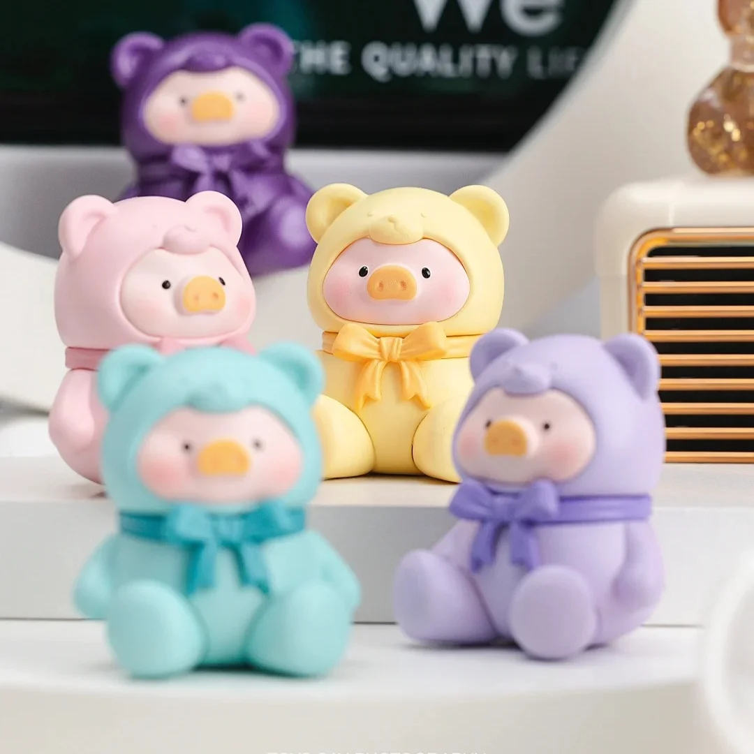 لولو الخنزير تيدي سلسلة صغيرة صندوق أعمى دمية فول صغيرة Q نسخة Kawaii أنيمي الشكل الكرتون ديكور العصرية اللعب مفاجأة هدية