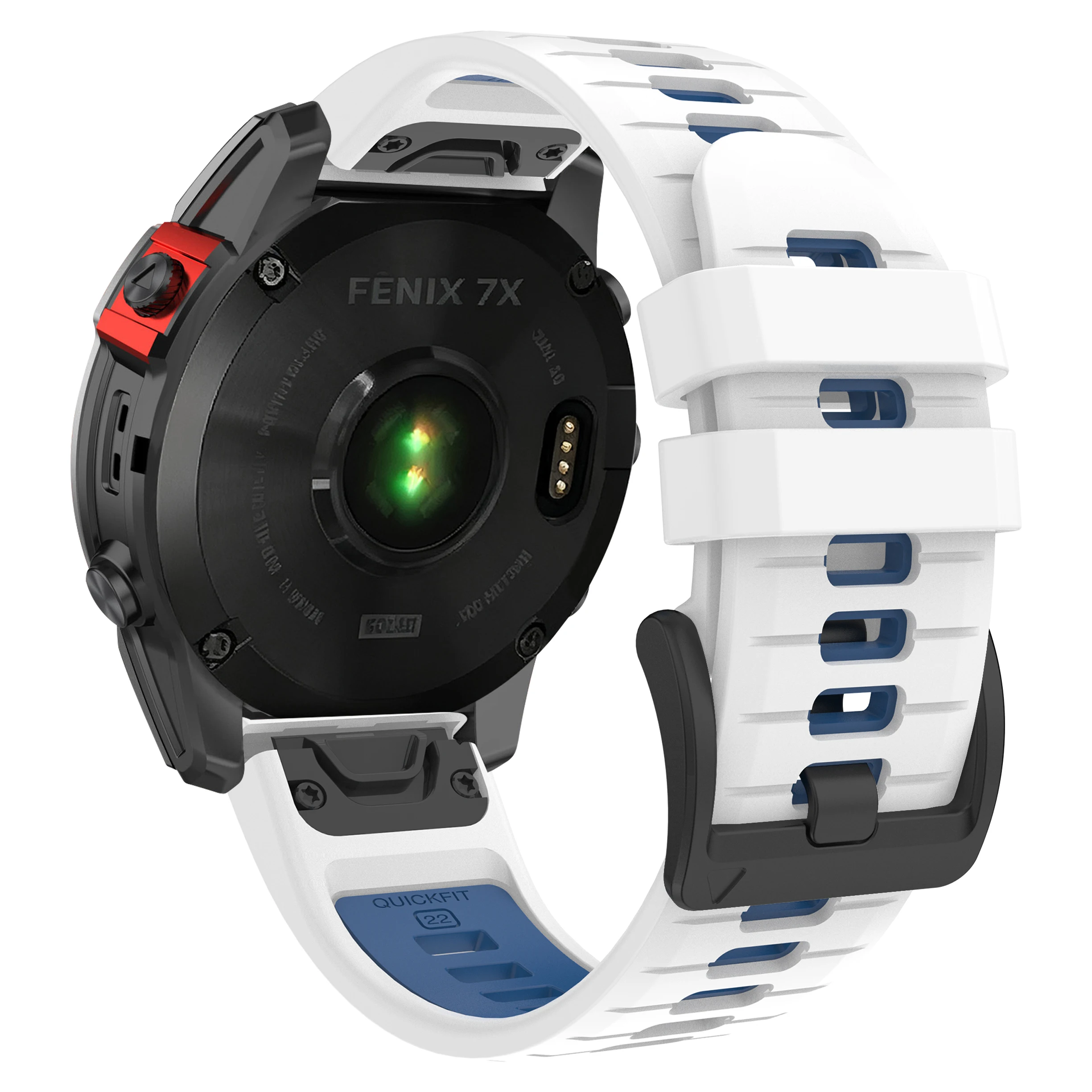 QuickFit 26mm 22mm Two Tone Silicone Strap For Garmin Fenix E 8 7X 7 6 6X/Epix Pro Gen 2 51mm 47mm/Tactix Watch Band Accessories