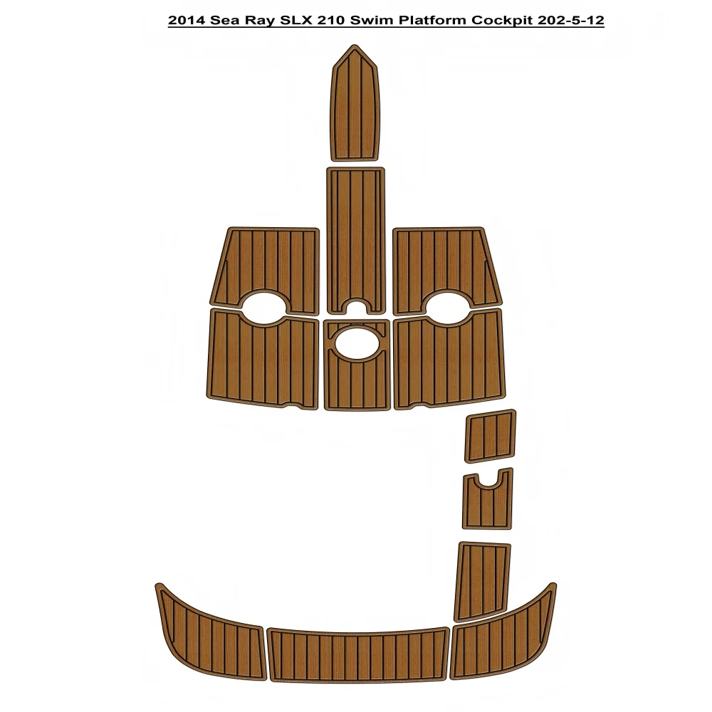 

2014 Sea Ray SLX 210 Swim Platform Cockpit Pad Boat EVA Teak Deck Floor Mat SeaDek MarineMat Gatorstep Style