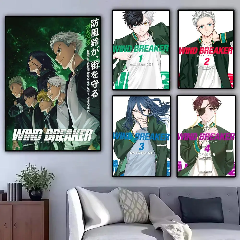 Anime W-Wind Breaker Poster Modern  Wall Art Aesthetic Minimalist Bedroom Decor Cafe Home Gift