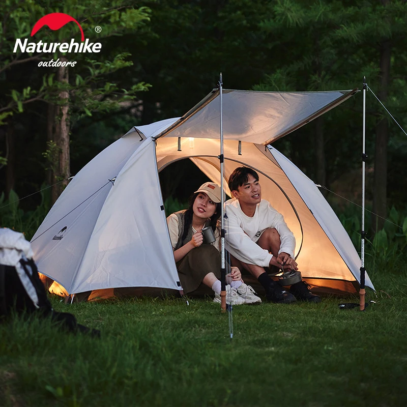 Imagem -03 - Naturehike-tenda Caminhada Ultraleve Leve Pessoa Único Camping ao ar Livre Mochila Impermeável Pessoa Anti uv Beach Nail