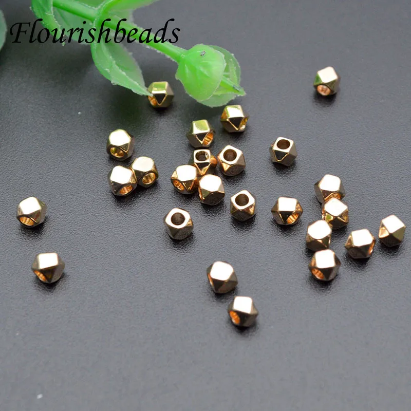 

200pcs/lot 3mm 4mm Metal Brass Beads Cube Square Spacer Beads DIY Handmade Accessories for Jewelry Making Supplier