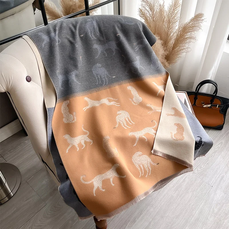 2024 Luxury Travel Poncho Warm Cashmere Scarf Women Thick Blanket Winter Bufanda Shawl Print New Wraps Pashmina Female Stoles