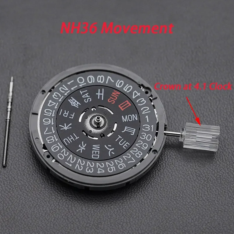 

Japan NH35 NH36 Automatic Movement With Black Week/Window Luxury Date High Accuracy Automatic Mechanical Watch Wrist