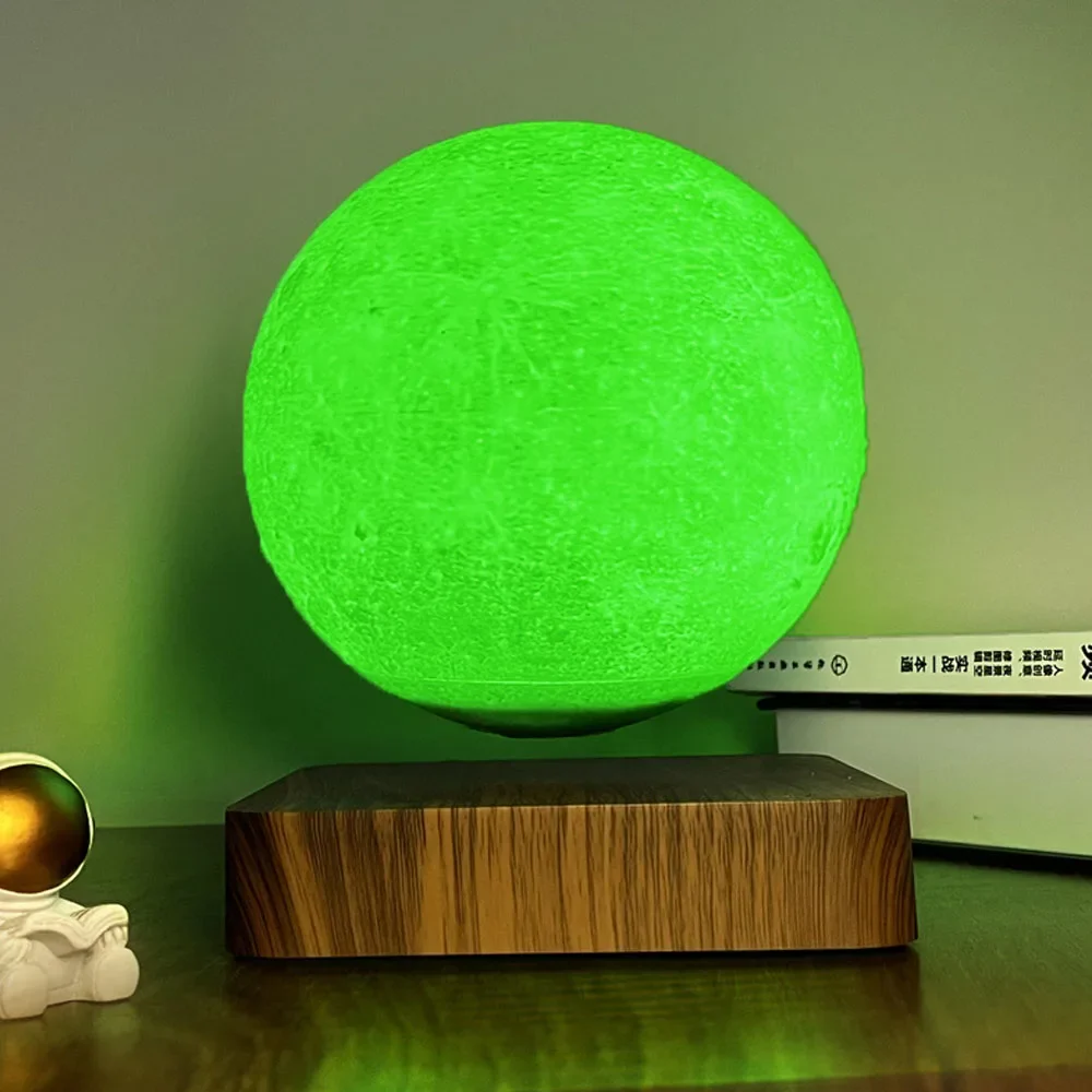 

Creative 3D Magnetic Levitation RGB Moon Lamp Rotating LED Night Light For Home Decoration Gift Atmosphere Floating