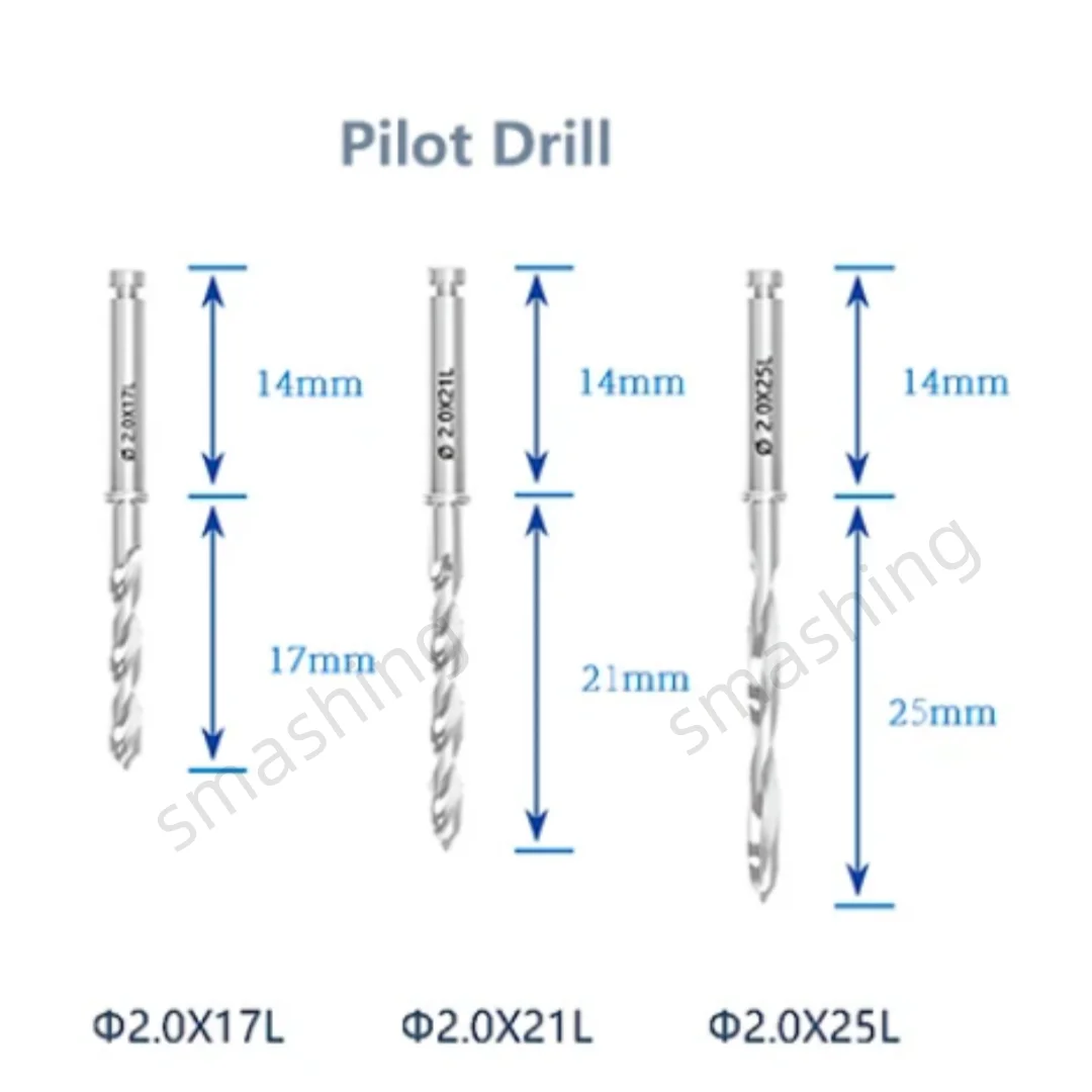 Dental Implant Pilot Drills Fixing Nail Guide Digital Jaw Drill Universal Slevees 3x2.0x5mm