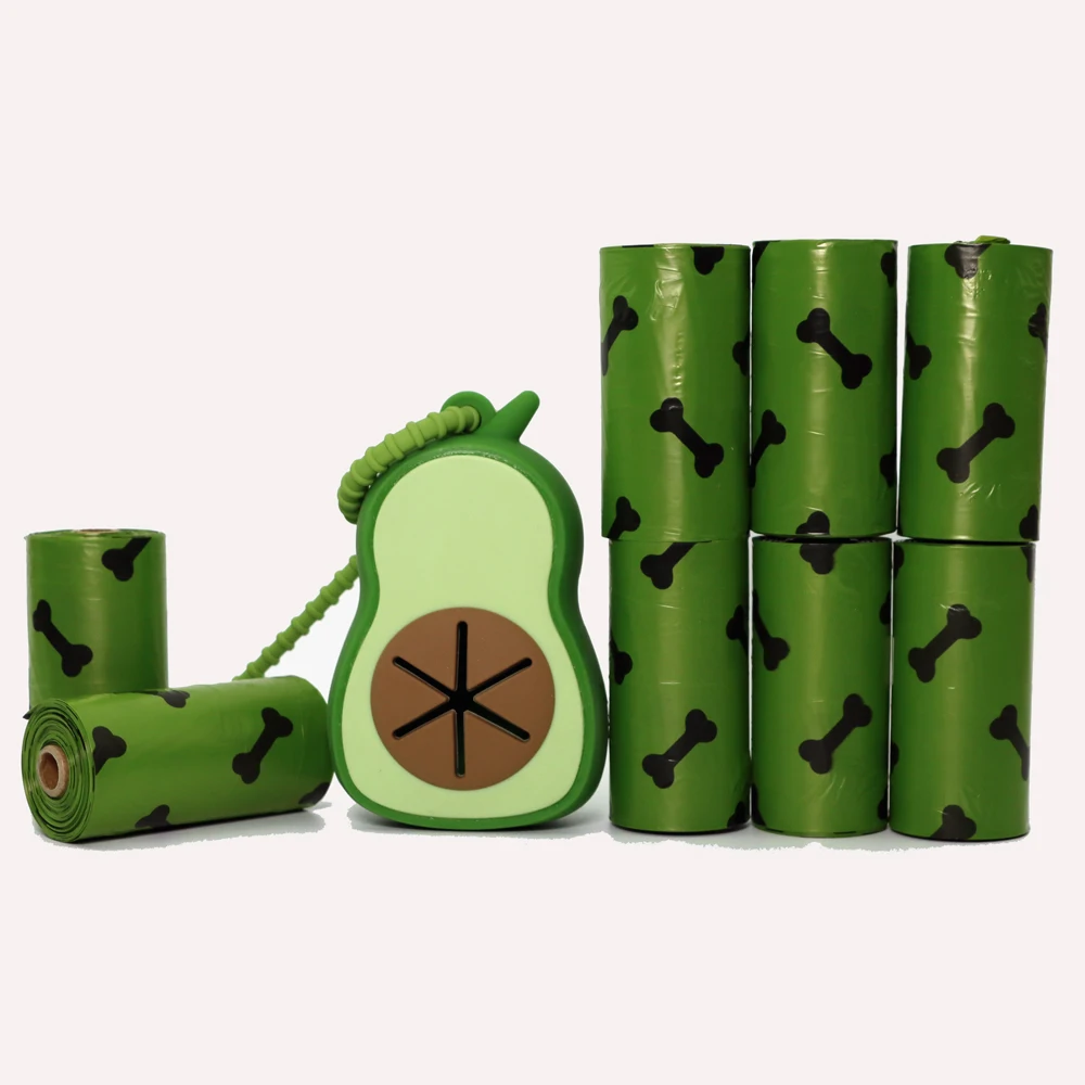 Biodegradable Eco Friendly Compostable Dog Poop Bag Pet Shit Bag Clip Silicone Poop Bag Holder Dispenser