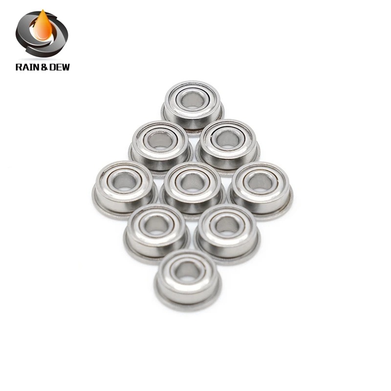 MF104ZZ Flange Bearing 4x10x4 mm 10PCS Double Shielded Chrome Steel Flanged MF104 Z ZZ Ball Bearings MF104Z MF104 Z ZZ